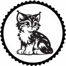 Minnoş Kedi Tasarım Sticker 10 x 10 cm