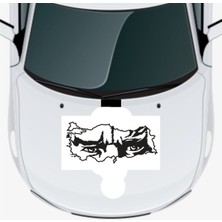 Atatürk Siluetli Türkiye Haritası Oto Kaput Sticker  40 x 20 cm