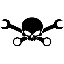 Tamirci Kuru Kafa Sticker Oto Motor Laptop Duvar Folyo Sticker 30X15 cm