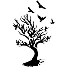 Kurumuş Ağaç - Araç, Oto, Laptop, Duvar Uyumlu Sticker 20*32 cm