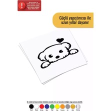 Kalpli Kopek Sticker Oto Motor Laptop Duvar Folyo Sticker 15X12 cm