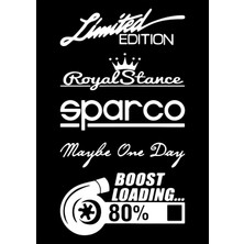 Oto Arka Cam Sticker Model 33 Beyaz 20 x 5 cm