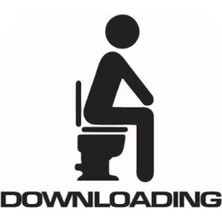 Tuvalet Sticker (Oto-Motor-Laptop-Duvar-Dekor) 13 x 15 cm