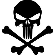 Punisher Kemikler Sticker 40 x 44 cm