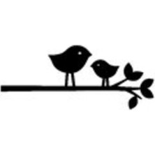 Karikatür Kuşlar Yapışkan Arma Araç&motor&dekor 18 x 8 cm