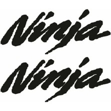 Ninja Yazı Motosiklet Sticker 2 Adet 15 x 6 cm