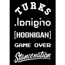 Oto Arka Cam Sticker Model 32 Beyaz 20 x 5 cm