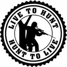 Avcılık Aşktır Tasarım Sticker 10 x 10 cm