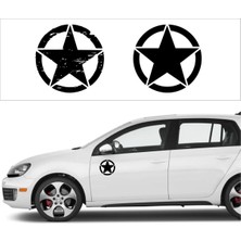 Off Road Us Army Star Askeri Yıldız Sticker Set 2 Adet 15 x 15 cm
