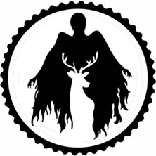 Hayalet ve Geyik Tasarım Sticker 20 x 20 cm