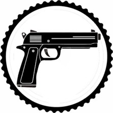 Silah Kolleksiyonu 5.model Tasarım Sticker 10 x 10 cm