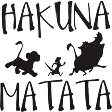 Hakuna Matata Yazı Sticker 10 x 10 cm