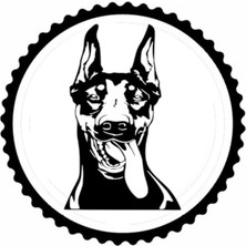 Sevimli Köpek Tasarım 3.model Sticker 10 x 10 cm