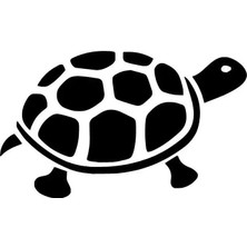 Kaplumbağa Caretta Yandan Sticker (Oto-Motor-Laptop-Duvar-Dekor) 20 x 12 cm