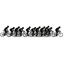 Bisiklet Yarışı Oto Motor Laptop Duvar Folyo Sticker 10X2 cm