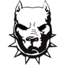 BYR002 Pitbull Oto Motor Laptop Duvar Folyo Sticker 10X12 cm [efsngrck]