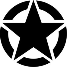 Askeri Yıldız Sticker (Oto-Motor-Laptop-Duvar-Dekor) 10 x 10 cm