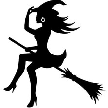 Halloween Cadısı Sticker Oto Motor Laptop Duvar Folyo Sticker 40 x 40 cm