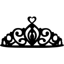 Kalpli Taç Sticker Oto Motor Laptop Duvar Folyo Sticker 80X40 cm