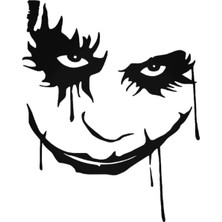 Joker Yüzü Maske Oto Motor Laptop Duvar Folyo Sticker 15 x 18 cm