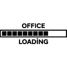 Office Loading Sticker Oto Motor Laptop Duvar Folyo Sticker 25X7 cm