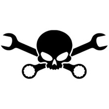 Tamirci Kuru Kafa Sticker Oto Motor Laptop Duvar Folyo Sticker 20X10 cm