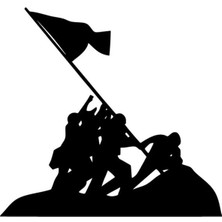 Xpetrana- Bayrak Diken Askerler Duvar Dekor Sticker 40 x 40 cm