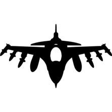 Savaş Uçağı Oto Motor Laptop Duvar Folyo Sticker (Tip 1) 25X15 cm