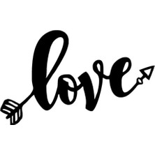 Kalın Love Oku - Araç, Oto, Laptop, Duvar Uyumlu Sticker 20*12 cm