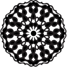 Çiçek Deseni (Oto-Motor-Laptop-Duvar-Dekor) (Tip 9) 10 x 10 cm