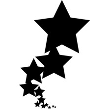 Yıldızlar Seti Sticker Oto Motor Laptop Duvar Folyo Sticker 10X15 cm