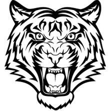 Kaplan Başı Oto Motor Uyumlu Laptop Duvar Folyo Sticker 10 x 10