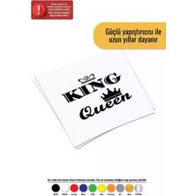 King Queen Seti Sticker Oto Motor Laptop Duvar Folyo Sticker 60 x 60 cm