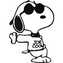 Snoopy Joe Cool The Peanuts Oto Özel Yeni Tasarım Sticker 20 cm
