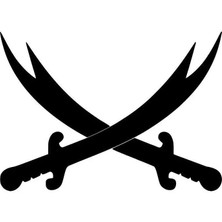 Zülfikar Kılıçları Sticker Oto Motor Laptop Duvar Folyo Sticker 20X14 cm