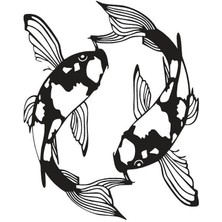 Japon Balıkları (Oto-Motor-Laptop-Duvar-Dekor) 10 x 12 cm