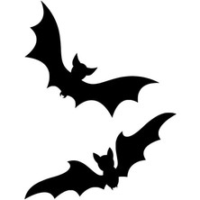 Cadılar Bayramı Yarasalar Sticker Oto Motor Laptop Duvar Folyo Sticker 10X13 cm