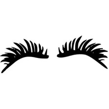 Kirpik - Araç, Oto, Laptop, Duvar Uyumlu Sticker 10*4 cm