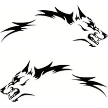 Kurt Oto Yan Cam Sticker Sağ/sol 13 x 5 cm Sağ/sol 2 Adet