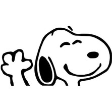 El Sallayan Snoopy Sticker (Oto-Motor-Laptop-Duvar-Dekor) 10 x 5 cm