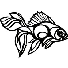 Akvaryum Balığı (Oto-Motor-Laptop-Duvar-Dekor) 10 x 7 cm