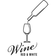 Wine Red White Sticker Oto Motor Laptop Duvar Folyo Sticker 15X21 cm