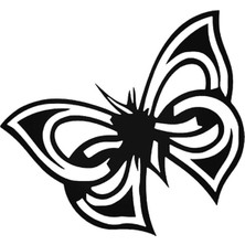 Tribal Kelebek (Oto-Motor-Laptop-Duvar-Dekor) 20 x 18 cm