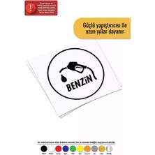 Benzin Depo Kapağı Pompa Sticker Oto Motor Laptop Duvar Folyo Sticker 60 x 60 cm