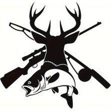 Avcılık ve Atıcılık Oto Arka Cam Sticker 16 x 17 cm