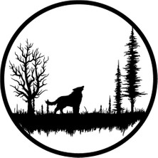 Kurt ve Doğa (Oto-Motor-Laptop-Duvar-Dekor) (Tip 2) 10 x 10 cm