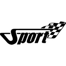 Sport Bayrağı Sticker Oto Motor Laptop Duvar Folyo Sticker 10 x 4 cm