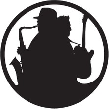 Caz Müzik Temalı Oto Motor Laptop Duvar Folyo Sticker (Tip 2) 10X10 cm