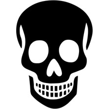 Sevimli Kuru Kafa Sticker (Oto-Motor-Laptop-Duvar-Dekor) 10 x 14 cm