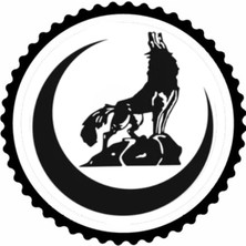 Hilal ve Kurt 2.model Tasarım Sticker 10 x 10 cm